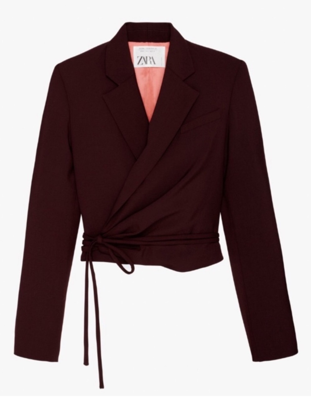NWT ZARA LIMITED EDITION CROPPED BLAZER - WRAP AROUND TIE